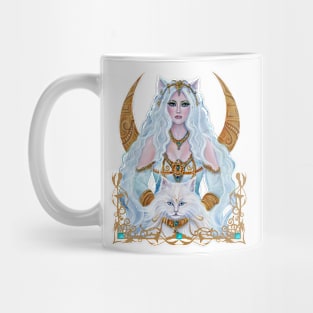 Bastet goddess with cat by Renee L. Lavoie Mug